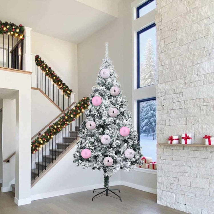 Vidaxl kerstbal set xxl 3 st roze ø 25 cm kunststof