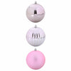 Vidaxl kerstbal set xxl 3 pcs roze kunststof