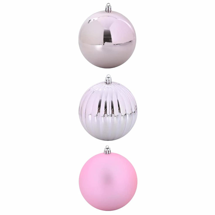 Vidaxl kerstbal set xxl 3 st roze ø 25 cm kunststof