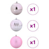 Vidaxl kerstbal set xxl 3 pcs roze kunststof