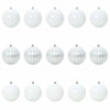 Vidaxl kerstbalset xl 15 pcs wit kunststof