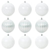 Vidaxl kerstbal set xl 9 pcs wit kunststof