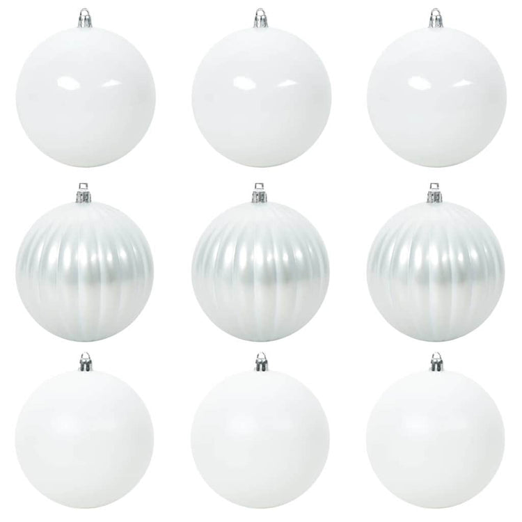 Vidaxl kerstbal set xl 9 pcs wit kunststof