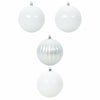 Vidaxl kerstbal set xxl 4 pcs wit kunststof