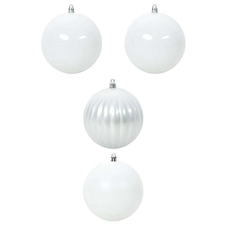 Vidaxl kerstbal set xxl 4 pcs wit kunststof