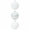 Vidaxl kerstbal set xxl 3 pcs wit kunststof