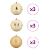 Vidaxl kerstbal set xl 9 pcs goud kunststof