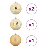 Vidaxl kerstbal set xxl 4 st goud dia. 20 cm kunststof - afbeelding 3