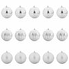 Vidaxl kerstbalset xl 15 pcs zilver kunststof