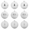 Vidaxl kerstbal set xl 9 pcs zilver kunststof