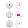 Vidaxl kerstbal set xl 9 pcs zilver kunststof
