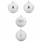 Vidaxl kerstbal set xxl 4 st zilver dia. 20 cm kunststof - afbeelding 2
