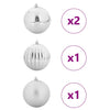 Vidaxl kerstbal set xxl 4 pcs zilver kunststof