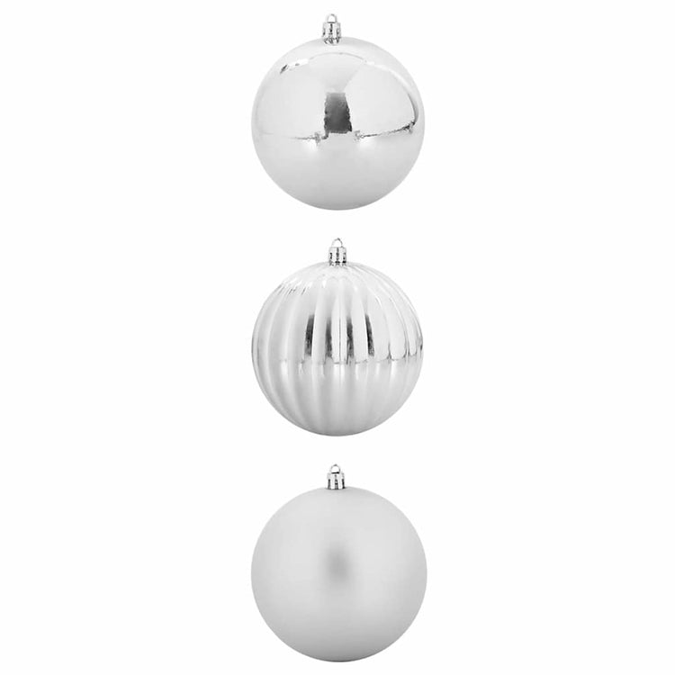 Vidaxl kerstbal set xxl 3 st zilver ø 25 cm kunststof