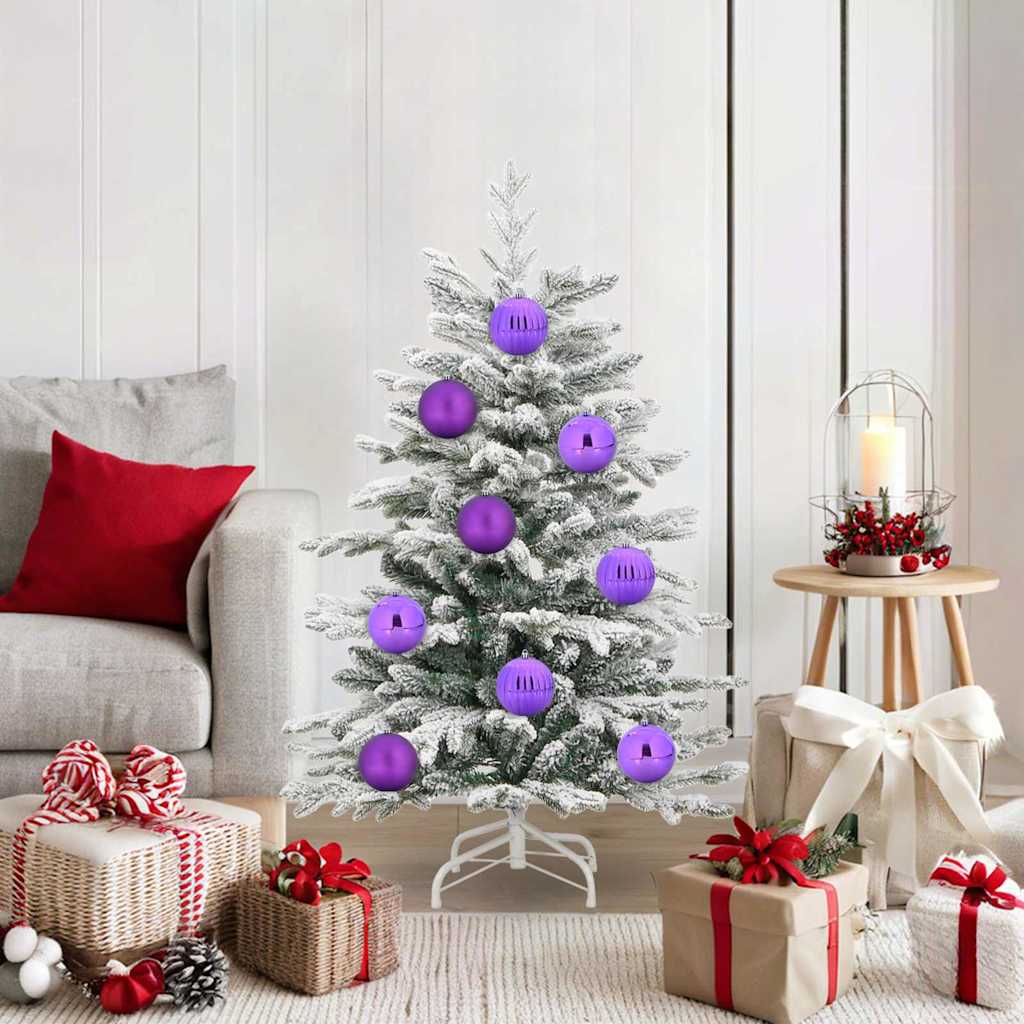 Vidaxl kerstbal set xl 15 pcs lila kunststof