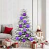 Vidaxl kerstbalset xl 9 pcs lila kunststof