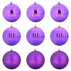 Vidaxl kerstbalset xl 9 pcs lila kunststof