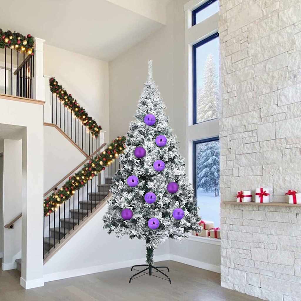 Vidaxl kerstbal set xxl 4 pcs lila kunststof