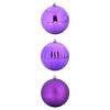 Vidaxl kerstbal set xxl 3 pcs lila kunststof