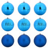 Vidaxl kerstbalset xl 9 pcs blauw kunststof