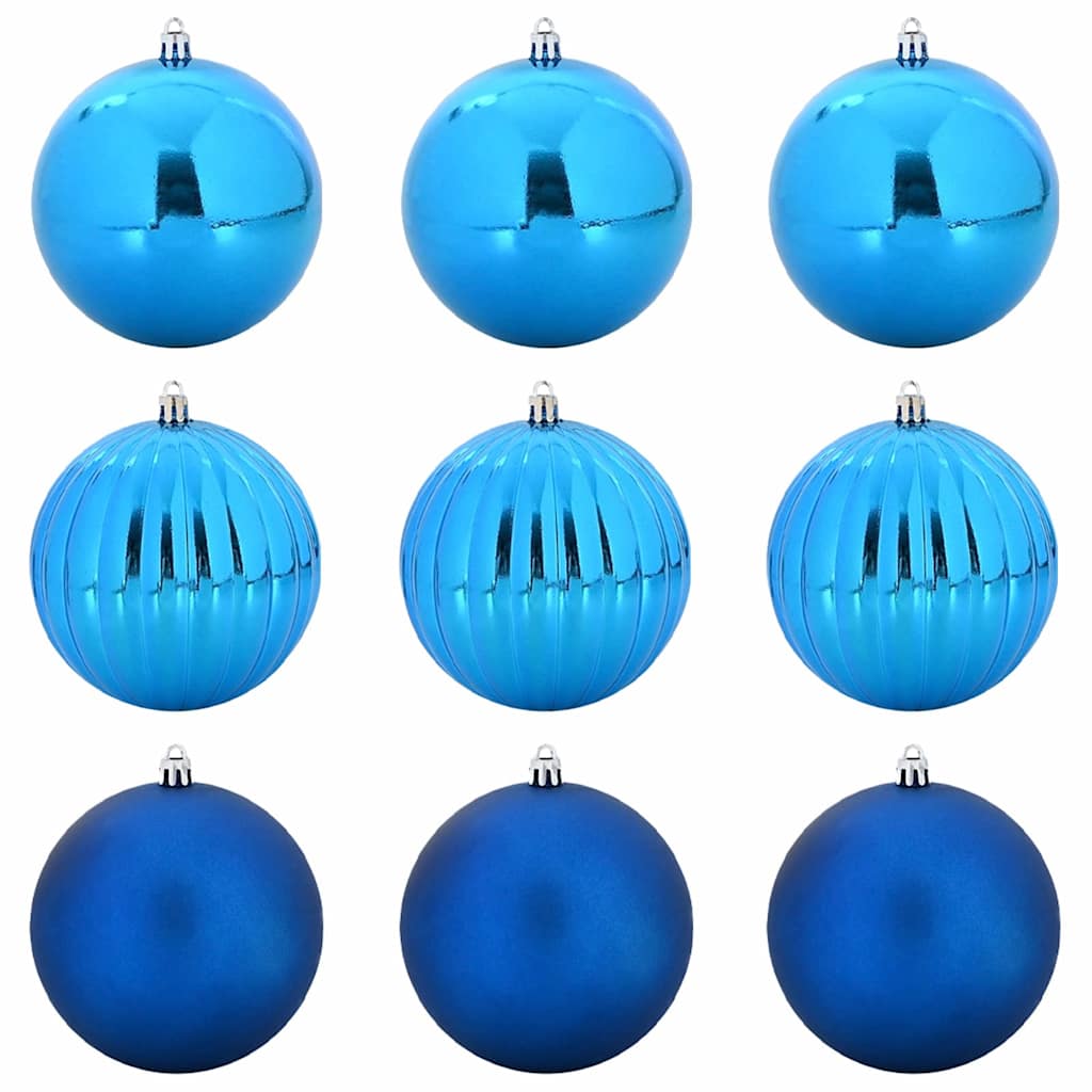 Vidaxl kerstbalset xl 9 pcs blauw kunststof