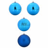 Vidaxl kerstbal set xxl 4 pcs blauw kunststof