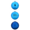 Vidaxl kerstbal set xxl 3 pcs blauw kunststof