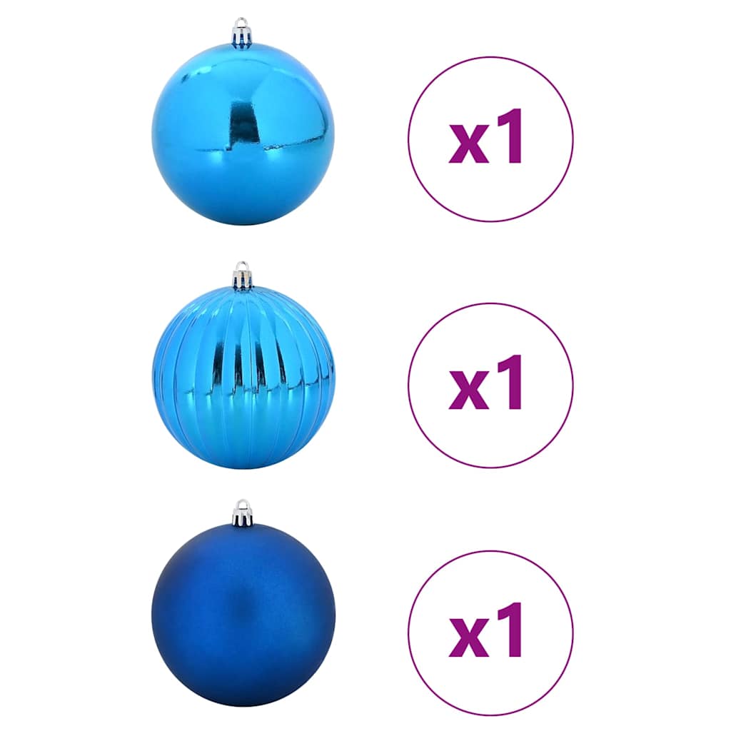 Vidaxl kerstbal set xxl 3 pcs blauw kunststof