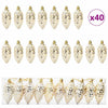 Vidaxl kerstdennenappeltje 40 pcs goud kunststof