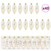 Vidaxl kerstdennenappeltje 40 pcs champagne kunststof