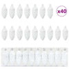Vidaxl kerstdennenappeltje 40 pcs wit kunststof
