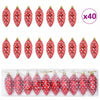 Vidaxl kerstdennenappeltje 40 pcs rood kunststof
