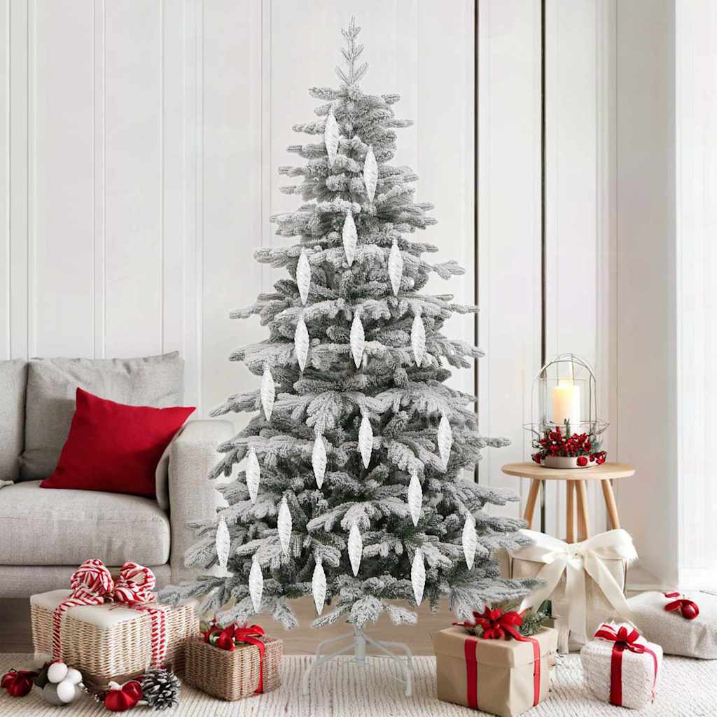 Vidaxl kerst spiralvorm bal 40 pcs zilver kunststof