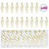 Vidaxl kerst spiralvorm bal 40 pcs goud kunststof