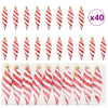 Vidaxl kerst spiralvorm bal 40 pcs rood kunststof