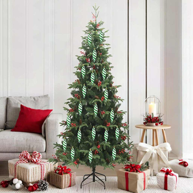 Vidaxl kerst spiralvorm bal 40 pcs groen kunststof