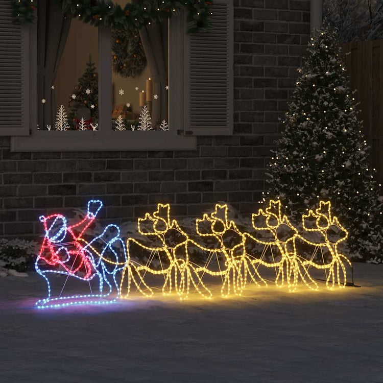 Vidaxl kerstversiering 1224 led's multikleur 69 x 79 cm pvc