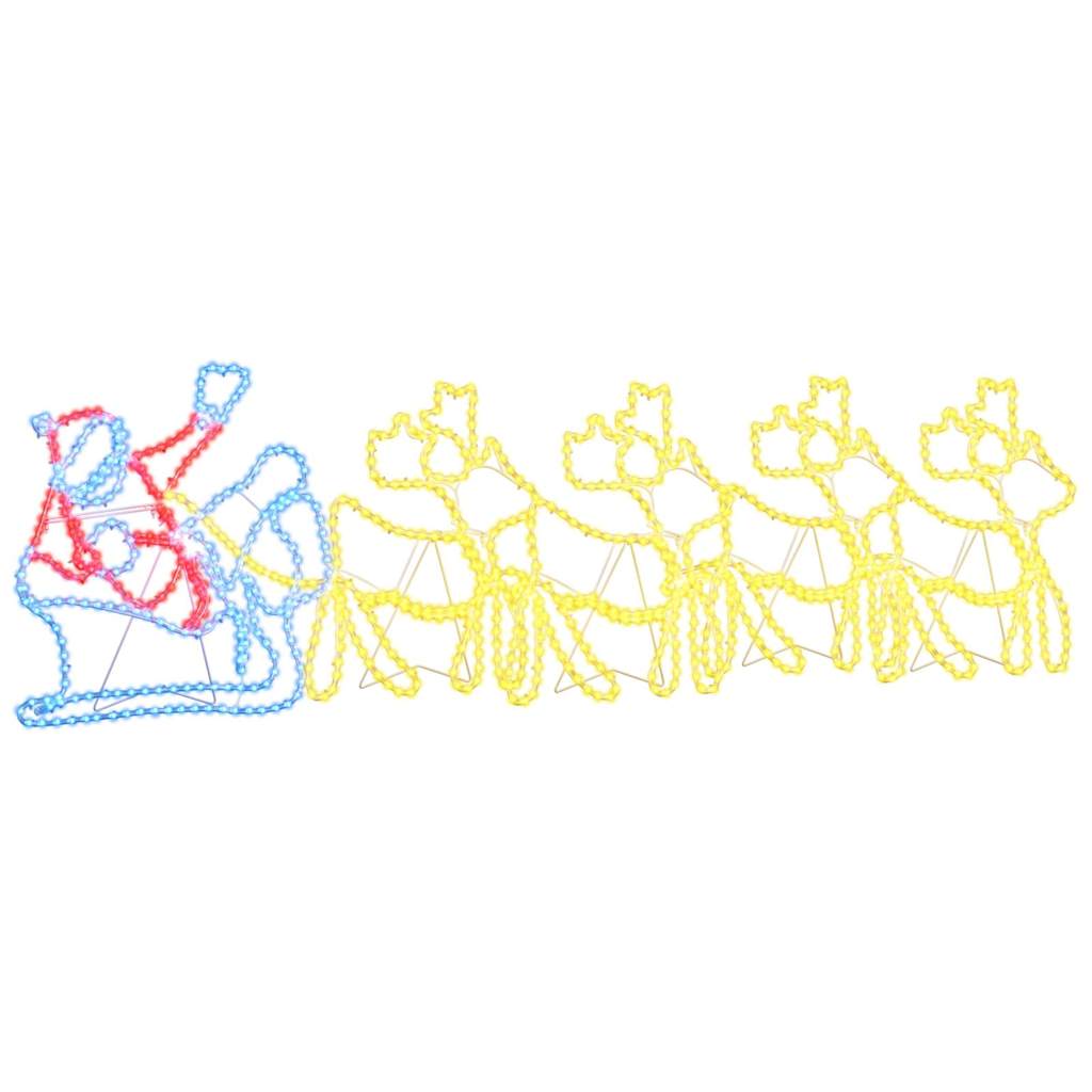 Vidaxl kerstversiering met 1224 led multikleur 69 x 79 cm pvc