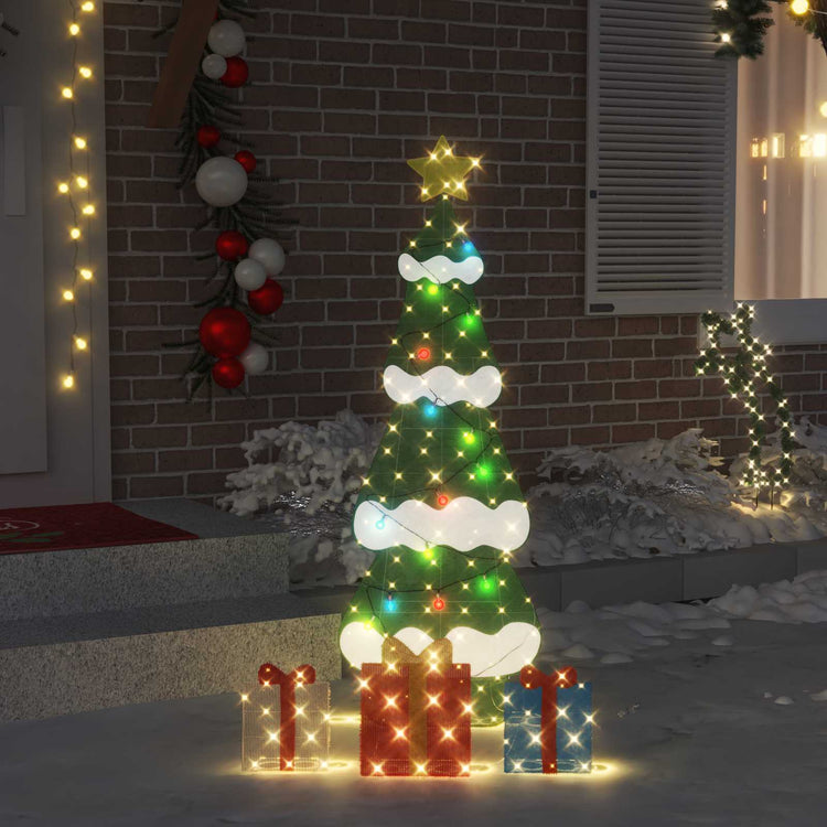 Vidaxl verlichte kerstboom met 3 cadeau dozen 2d warm wit 150 cm