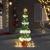 Vidaxl verlichte kerstboom met 3 cadeau dozen 2d warm wit 180 cm