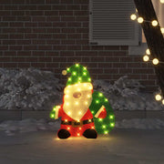 Vidaxl verlichte kerstman 60 led's warmwit 70 x 62 cm lurexfabric - afbeelding 3