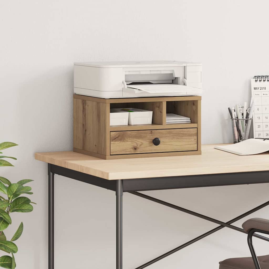 Vidaxl printerstand artisan eiken 40 x 32 x 24 cm bewerkt hout