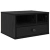 Vidaxl printerstand met lade zwart eiken 40 x 32 x 24 cm bewerkt hout
