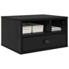 Vidaxl printerstand met lade zwart eiken 40 x 32 x 24 cm bewerkt hout