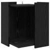 Vidaxl kattenbak omheining zwart eiken 42 x 42 x 51 cm bewerkt hout