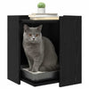 Vidaxl kattenbak omheining zwart eiken 42 x 42 x 51 cm bewerkt hout
