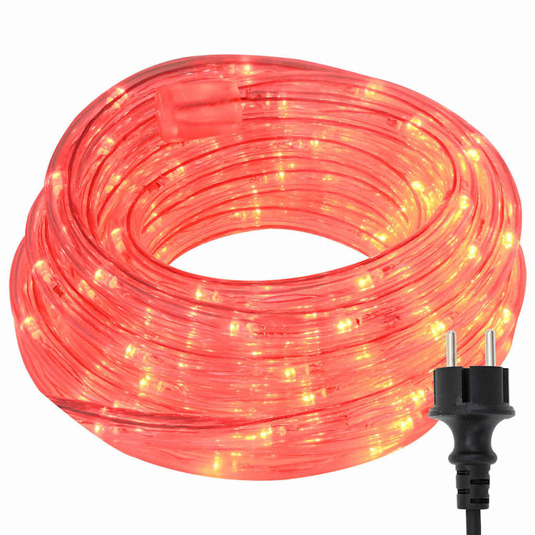 Vidaxl touwenlicht met touwlichten rood 100 m pvc