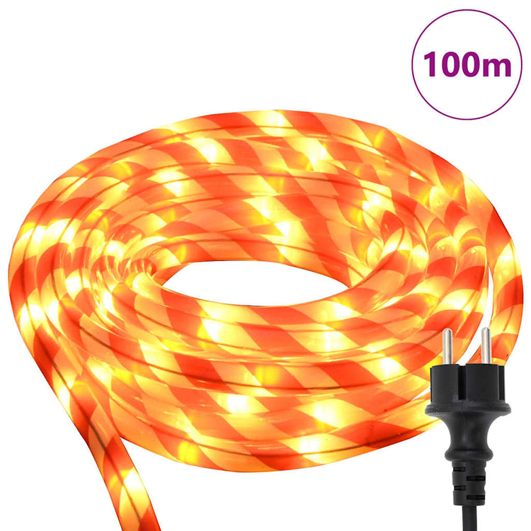 Vidaxl touwenlicht met 2400 led warmwit 100 m pvc