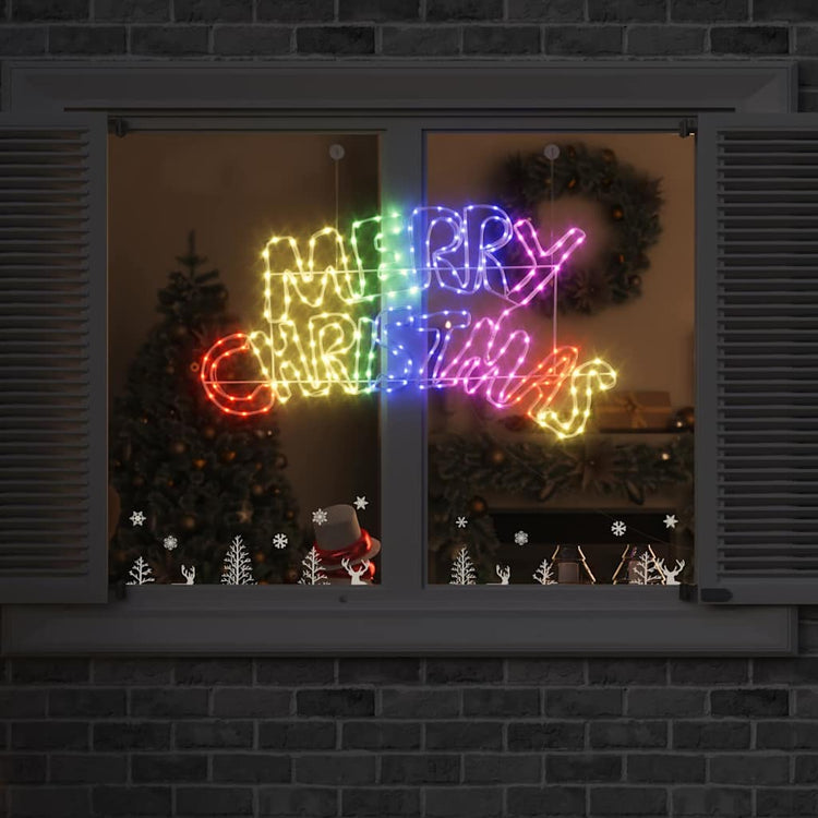 Vidaxl kerstbord 240 led's multikleur 99,5 x 54 cm pvc