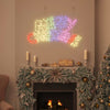 Vidaxl kerstbord met 240 led multikleur 99,5 x 54 cm pvc
